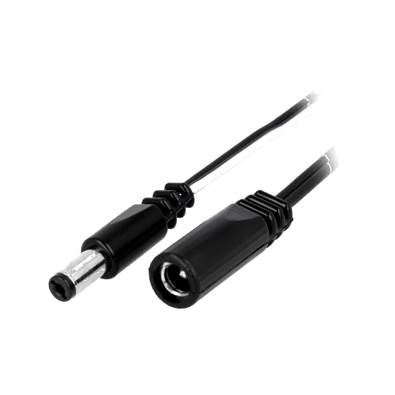 Cablu DC 5,5/2,1 mm2 cu mufă și soclu drept negru 2x0,5mm2 | Electronic-mag.ro | Componente Electronice Cablu DC 5,5/2,1 mm2 cu mufă și soclu drept negru 2x0,5mm2 | Electronic-mag.ro | Componente Electronice