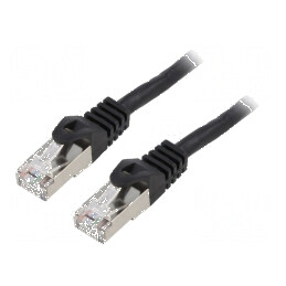Cablul Patch F/UTP 6 litat CCA PVC negru 15m 26AWG | Electronic-mag.ro | Componente Electronice