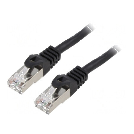 Cablul Patch F/UTP 6 litat CCA PVC negru 15m 26AWG | Electronic-mag.ro | Componente Electronice