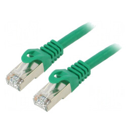 Patch cord F/UTP 6 litat CCA PVC verde 15m 26AWG | Electronic-mag.ro | Componente Electronice