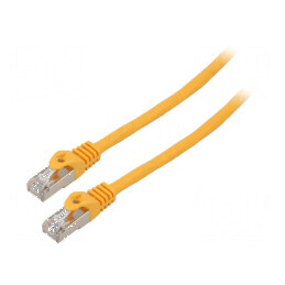 Cablul de rețea F/UTP 6 litat CCA PVC galben 15m 26AWG Fire: 8 | Electronic-mag.ro | Componente Electronice