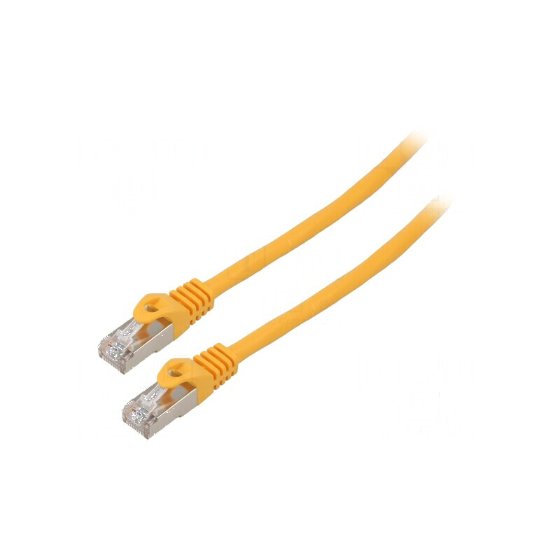 Cablul de rețea F/UTP 6 litat CCA PVC galben 15m 26AWG Fire: 8 | Electronic-mag.ro | Componente Electronice