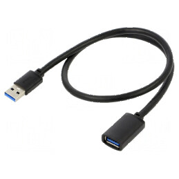 Cablu USB 3.0 A-A 0,5m negru | Electronic-mag.ro | Componente Electronice