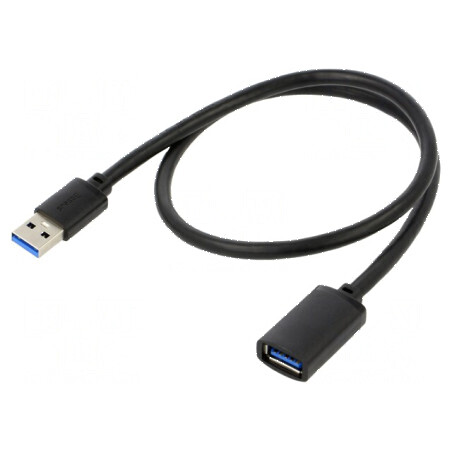 Cablu USB 3.0 A-A 0,5m negru | Electronic-mag.ro | Componente Electronice