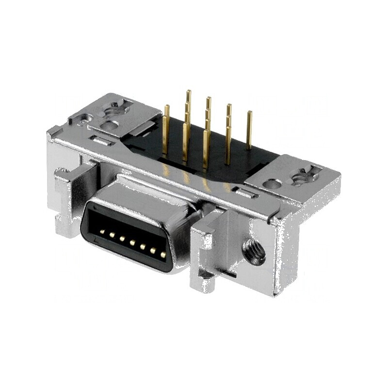 Conector MDR 14 pini ecranat cu fixare clichet soclu mamă 500V | Electronic-mag.ro | Componente Electronice