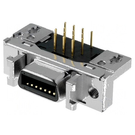 Conector MDR 14 pini ecranat cu fixare clichet soclu mamă 500V | Electronic-mag.ro | Componente Electronice