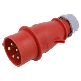 Conector alimentare AC mufa tata 16A IEC 60309 IP44 PIN 5 | Electronic-mag.ro | Componente Electronice