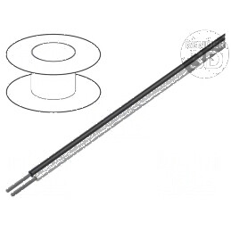 Cablu difuzor litat Cu cositorit alb-negru PVC | Electronic-mag.ro | Componente Electronice
