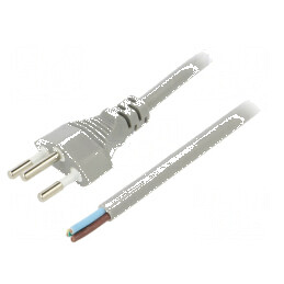 Cablu 3x1mm2 SEV-1011 J mufă PVC 3m gri 10A 250V | Electronic-mag.ro | Componente Electronice