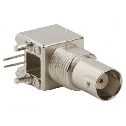 Conector BNC soclu mamă 90° 50Ω THT polipropilenă | Electronic-mag.ro | Componente Electronice