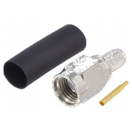 Conector SMA mufă tată drept 50Ω RG58 lipire, crimpat PTFE | Electronic-mag.ro | Componente Electronice