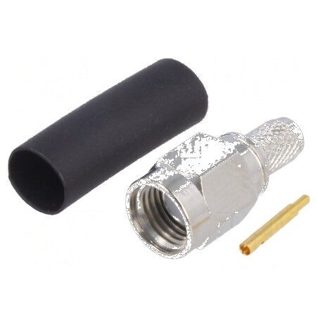 Conector SMA mufă tată drept 50Ω RG58 lipire, crimpat PTFE | Electronic-mag.ro | Componente Electronice