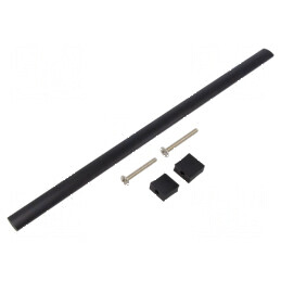 Suport aluminiu negru mat 30,5mm H, 340mm L, 15,5mm W cu manetă | Electronic-mag.ro | Componente Electronice