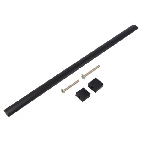 Suport aluminiu negru mat 30,5mm H, 340mm L, 15,5mm W cu manetă | Electronic-mag.ro | Componente Electronice