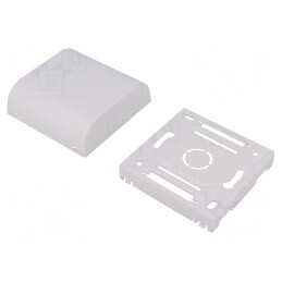 Carcasă montare pe perete ABS albă 80mm x 80mm x 35mm | Electronic-mag.ro | Componente Electronice