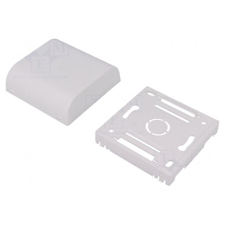 Carcasă montare pe perete ABS albă 80mm x 80mm x 35mm | Electronic-mag.ro | Componente Electronice