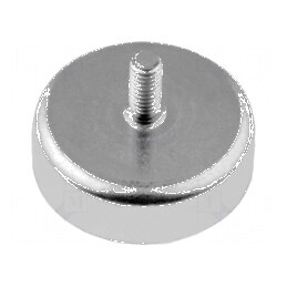 Magnet ferită metal greu 6mm 30N Ø20mm oțel | Electronic-mag.ro | Componente Electronice