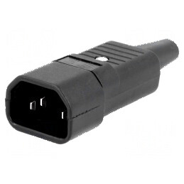 Conector alimentare AC 10A 250VAC IEC 60320 mufă tată drept | Electronic-mag.ro | Componente Electronice