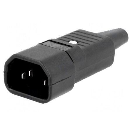 Conector alimentare AC 10A 250VAC IEC 60320 mufă tată drept | Electronic-mag.ro | Componente Electronice
