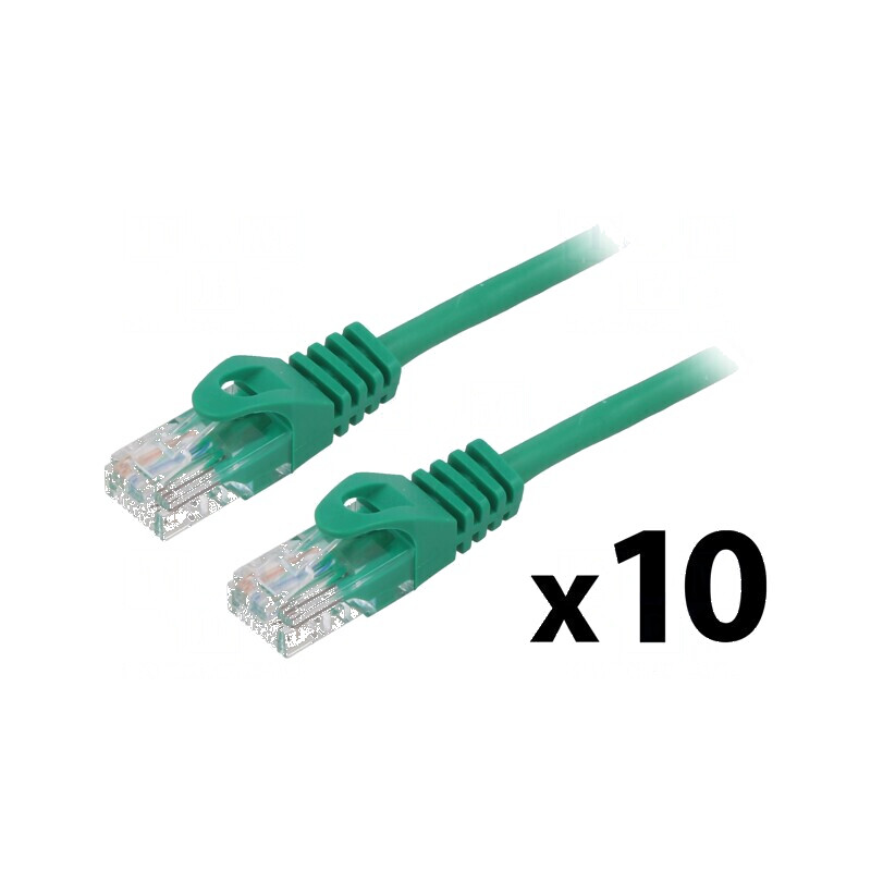 Cablul Patch U/UTP 6 litat CCA PVC verde 0,25m 26AWG | Electronic-mag.ro | Componente Electronice