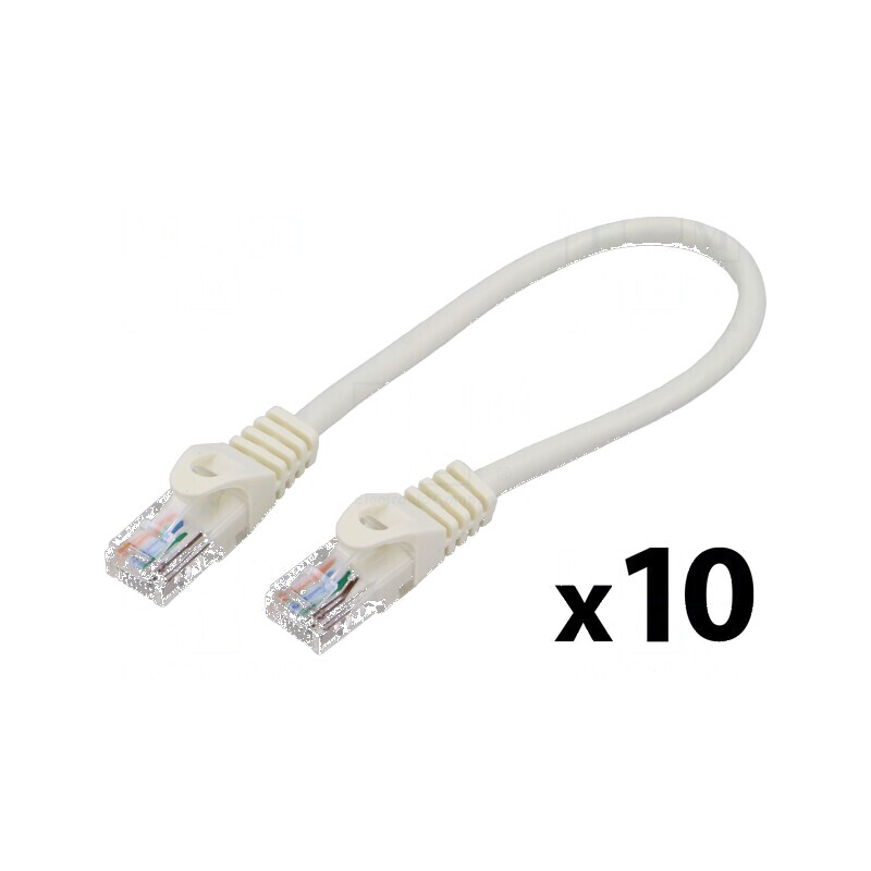 Patch cord U/UTP 6 litat CCA PVC alb 0,25m 26AWG | Electronic-mag.ro | Componente Electronice Patch cord U/UTP 6 litat CCA PVC alb 0,25m 26AWG | Electronic-mag.ro | Componente Electronice