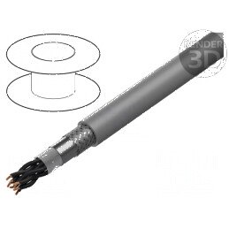 Cablu BiT 500 CH B2ca 8x2x0,5mm2 LSZH gri 300V 500V | Electronic-mag.ro | Componente Electronice