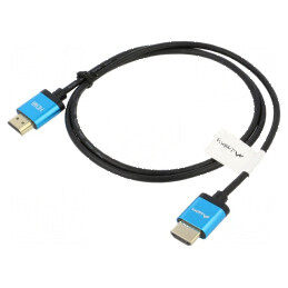 Cablu HDMI 2.0 Slim, 1m, PVC, Mufe HDMI pe Ambele Părți | Electronic-mag.ro | Componente Electronice