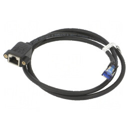 Prelungitor RJ45 S/FTP 6a 1m LSZH negru 27AWG | Electronic-mag.ro | Componente Electronice