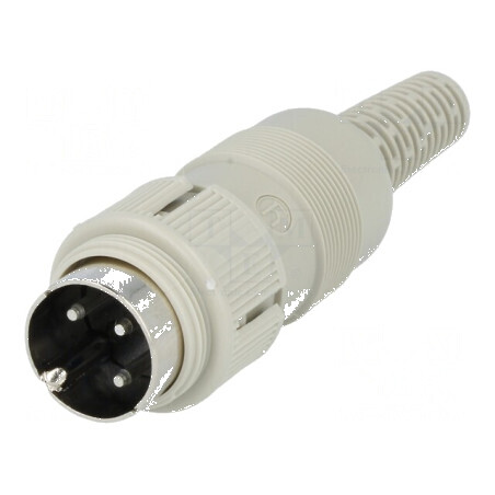 Conector DIN mufă tată PIN 3, 180° drept pe cablu | Electronic-mag.ro | Componente Electronice
