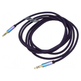 Cablu Jack 3,5mm aurit 2m mufe din ambele părţi | Electronic-mag.ro | Componente Electronice