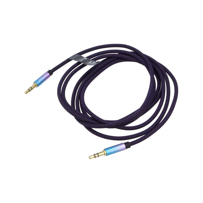 Cablu Jack 3,5mm aurit 2m mufe din ambele părţi | Electronic-mag.ro | Componente Electronice