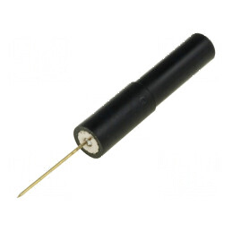 Terminal de măsurare 1A negru, Diametru vârf: 0,6mm, Lungime totală: 54mm | Electronic-mag.ro | Componente Electronice