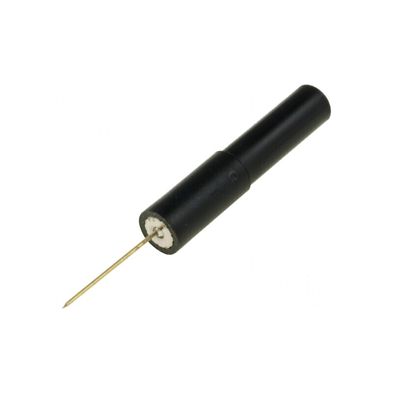 Terminal de măsurare 1A negru, Diametru vârf: 0,6mm, Lungime totală: 54mm | Electronic-mag.ro | Componente Electronice