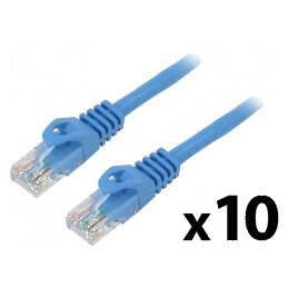 Cabluri patch U/UTP 5e CCA PVC albastru 1m 26AWG | Electronic-mag.ro | Componente Electronice