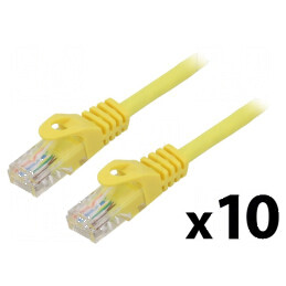 Cabluri patch U/UTP 5e litat CCA PVC galben 1m 26AWG | Electronic-mag.ro | Componente Electronice