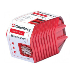 Cuvă roşie scurtă 118x98x70mm 10buc KBISS12 BINEER | Electronic-mag.ro | Componente Electronice