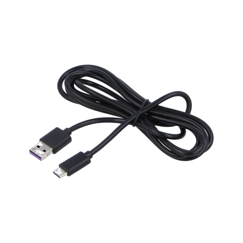 Cablu USB 2.0 A la C 1,5m 60W 3A negru PVC | Electronic-mag.ro | Componente Electronice Cablu USB 2.0 A la C 1,5m 60W 3A negru PVC | Electronic-mag.ro | Componente Electronice