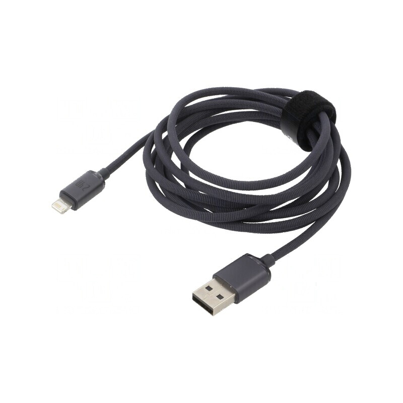 Cablu USB 2.0 Apple Lightning - 1,2m, Negru | Electronic-mag.ro | Componente Electronice