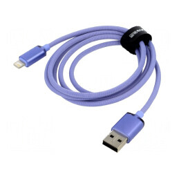 Cablu USB 2.0 Apple Lightning - USB A 1,2m violet | Electronic-mag.ro | Componente Electronice
