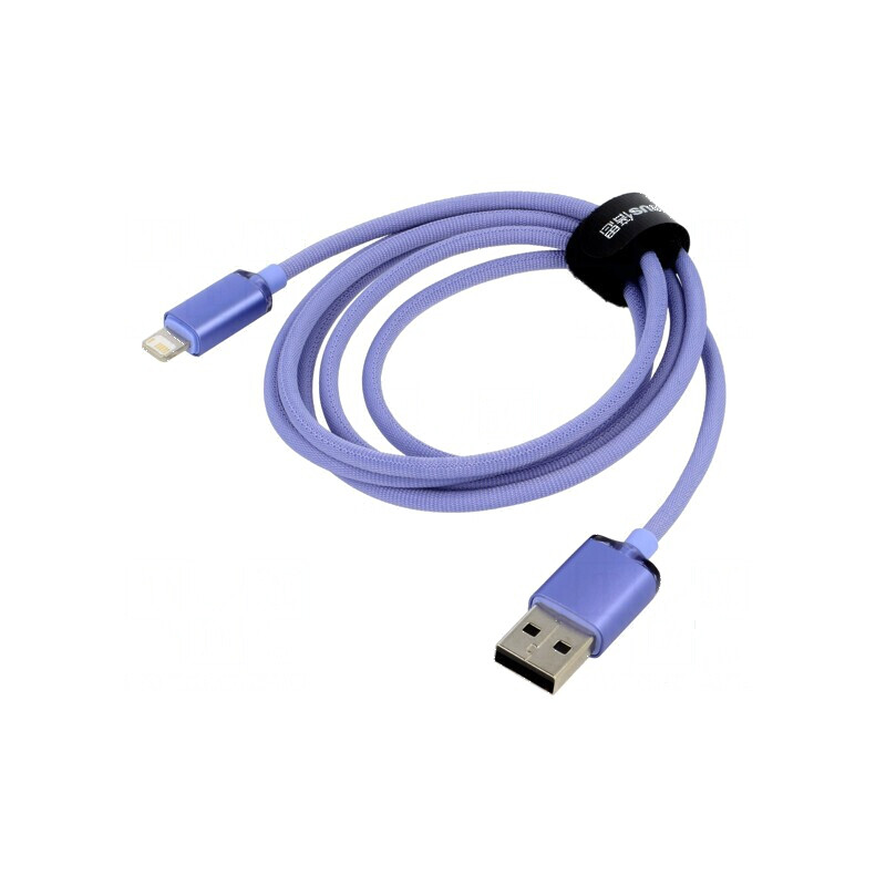 Cablu USB 2.0 Apple Lightning - USB A 1,2m violet | Electronic-mag.ro | Componente Electronice Cablu USB 2.0 Apple Lightning - USB A 1,2m violet | Electronic-mag.ro | Componente Electronice