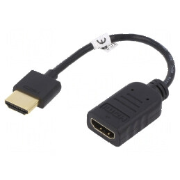 Cablu HDMI 2.0 0,1m Negru | Electronic-mag.ro | Componente Electronice