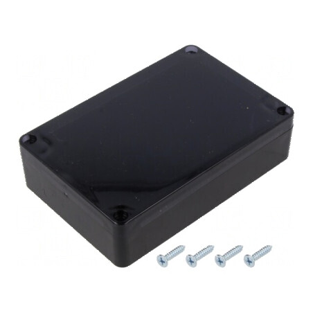 Carcasă universală ABS neagră IP65 90mm x 135mm x 35mm | Electronic-mag.ro | Componente Electronice