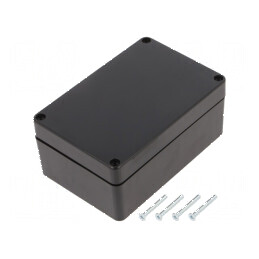 Carcasă universală ABS neagră IP67 70mm x 105mm x 45mm | Electronic-mag.ro | Componente Electronice
