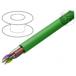 Cablu hibrid verde pentru transmitere date -25÷80°C | Electronic-mag.ro | Componente Electronice