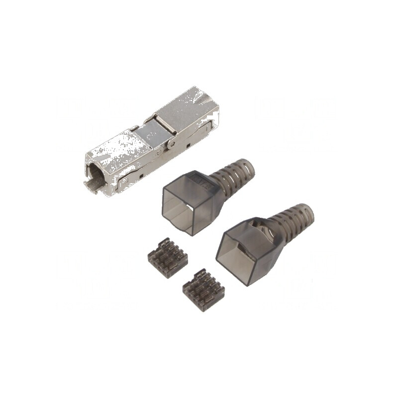 Conector RJ45 Cat 6 ecranat 8p8c | Electronic-mag.ro | Componente Electronice