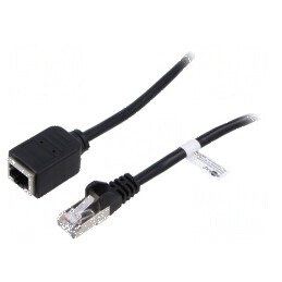 Prelungitor RJ45 F/UTP 5e 1,5m PVC negru 26AWG | Electronic-mag.ro | Componente Electronice