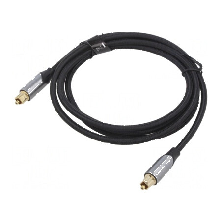Cablu Toslink 1,5m cu mufe aurite, negru | Electronic-mag.ro | Componente Electronice