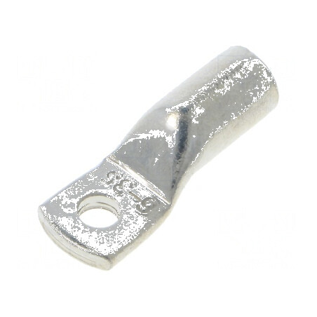 Vârf inelar tubular M6 35mm2 crimpat pe cablu cositorit | Electronic-mag.ro | Componente Electronice