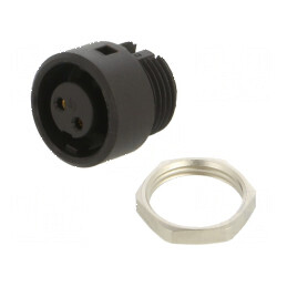 Conector circular 710 125V 2 pini soclu mamă lipire 4A IP40 | Electronic-mag.ro | Componente Electronice