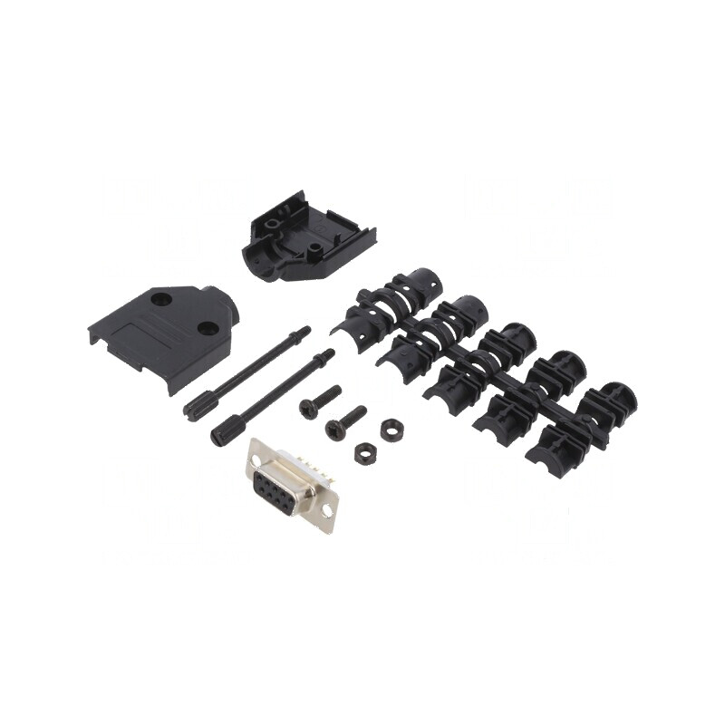 Mufă mamă D-Sub 9 PIN lipire pe cablu neagră - Kit complet | Electronic-mag.ro | Componente Electronice Mufă mamă D-Sub 9 PIN lipire pe cablu neagră - Kit complet | Electronic-mag.ro | Componente Electronice
